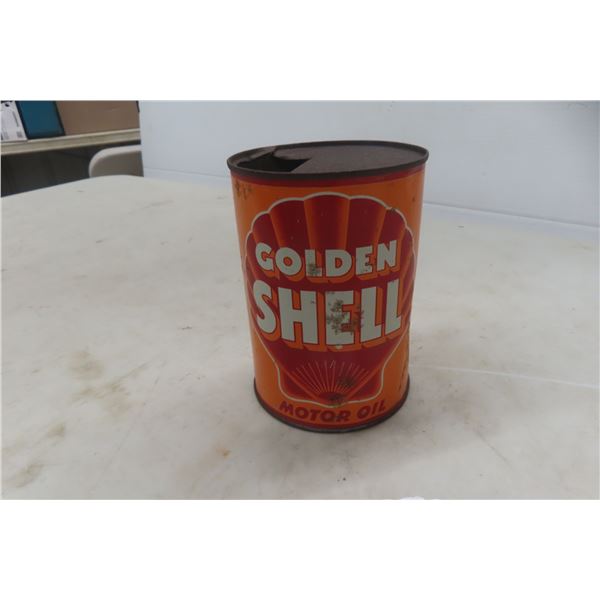 Golden Shell Motor Quart Oil Can