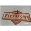 Image 1 : Firestone Metal Tire Sign — 17" x 29"