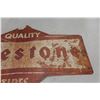 Image 5 : Firestone Metal Tire Sign — 17" x 29"