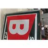 Image 10 : Vintage BA Service Products Porcelain 2-Sided Sign with Metal Hanging Frame — 65" x 37" , T