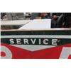 Image 11 : Vintage BA Service Products Porcelain 2-Sided Sign with Metal Hanging Frame — 65" x 37" , T