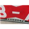 Image 12 : Vintage BA Service Products Porcelain 2-Sided Sign with Metal Hanging Frame — 65" x 37" , T