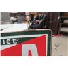 Image 14 : Vintage BA Service Products Porcelain 2-Sided Sign with Metal Hanging Frame — 65" x 37" , T