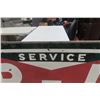 Image 2 : Vintage BA Service Products Porcelain 2-Sided Sign with Metal Hanging Frame — 65" x 37" , T