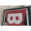 Image 3 : Vintage BA Service Products Porcelain 2-Sided Sign with Metal Hanging Frame — 65" x 37" , T