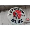 Image 14 : Bennett Model 546 Vintage Gas Pump - Restored Red Indian Panther Blue, Repro Globe, 2 New Lenses 