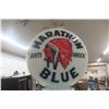 Image 16 : Bennett Model 546 Vintage Gas Pump - Restored Red Indian Panther Blue, Repro Globe, 2 New Lenses 