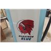 Image 20 : Bennett Model 546 Vintage Gas Pump - Restored Red Indian Panther Blue, Repro Globe, 2 New Lenses 