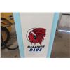 Image 6 : Bennett Model 546 Vintage Gas Pump - Restored Red Indian Panther Blue, Repro Globe, 2 New Lenses 