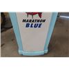 Image 7 : Bennett Model 546 Vintage Gas Pump - Restored Red Indian Panther Blue, Repro Globe, 2 New Lenses 