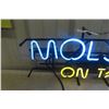 Image 2 : Neon Molson On Tap Sign – 2 Colour, 9" × 27" - Working!