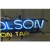 Image 3 : Neon Molson On Tap Sign – 2 Colour, 9" × 27" - Working!