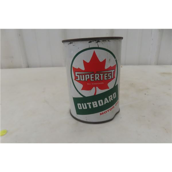 Supertest 20 Fl Oz Outboard Motor Oil Tin with Product