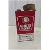 Image 1 : White Rose Motor Oil 1-Gallon Tin Can w/ Tag