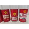 Image 6 : 6 Shell Oil Cans – Motor Oil, Cleaner, AT