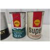 Image 2 : 5 Shell Oil Product Cans – 2 w/ Product