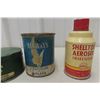 Image 2 : 6 Grease and Insecticide Cans – Shell, Airways, Oil-Bac, Quaker State, Texaco, Farmer Allerton