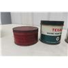 Image 4 : 6 Grease and Insecticide Cans – Shell, Airways, Oil-Bac, Quaker State, Texaco, Farmer Allerton