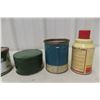 Image 5 : 6 Grease and Insecticide Cans – Shell, Airways, Oil-Bac, Quaker State, Texaco, Farmer Allerton