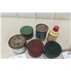 Image 9 : 6 Grease and Insecticide Cans – Shell, Airways, Oil-Bac, Quaker State, Texaco, Farmer Allerton