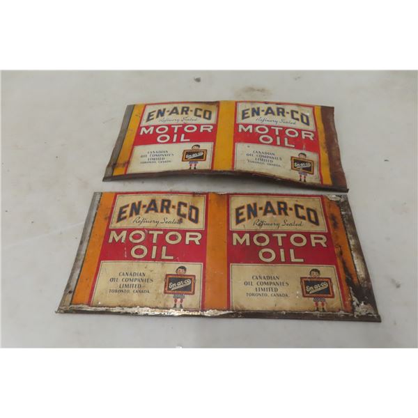 2 En-Ar-Co Flat Oil Cans