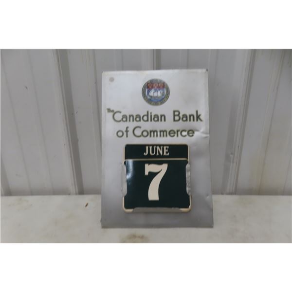Canadian Bank of Commerce Calendar, 10" × 15"
