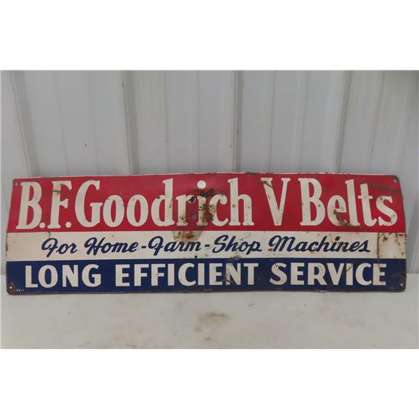 B.F. Goodrich V-Belt Rack Sign – Vintage 1953, 10" × 34"