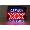 Image 1 : Cerveza XX Neon-Style Light-Up Sign – 2 Colours, 15" × 20"