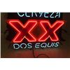 Image 3 : Cerveza XX Neon-Style Light-Up Sign – 2 Colours, 15" × 20"