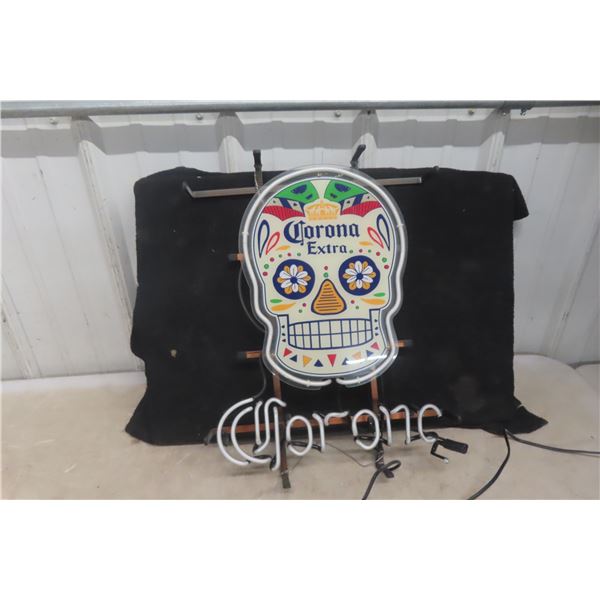 Corona Neon-Style Sign (Does Not Light Up), 15" × 29"