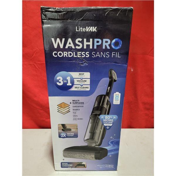 New LiteVak Washpro 3-In-1 Cordless Floor Cleaner