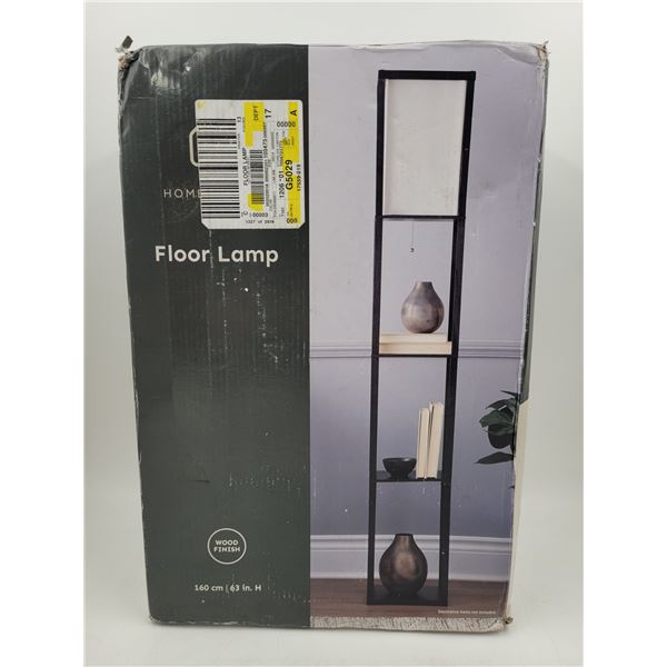 New Wood Finish Floor Lamp