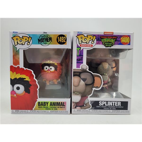 2 Funko Pop! Vinyl Figures (The Muppets: Baby Animal & Teenage Mutant Ninja Turtles: Splinter)