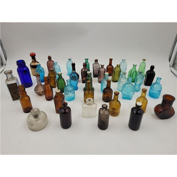 Lot of VTG Glass Bottles w/ Cobalt Blue, Bitters Bottles, & More