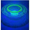 Image 1 : Etched Deer Rim Uranium Glass Bowl