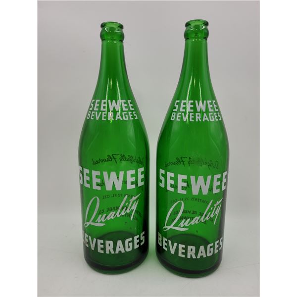 2 VTG Seewee Beverages Glass Bottles