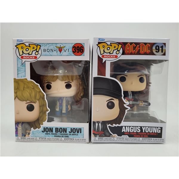 Bon Jovi & AC/DC's Angus Young Funko Pop! Vinyl Figures