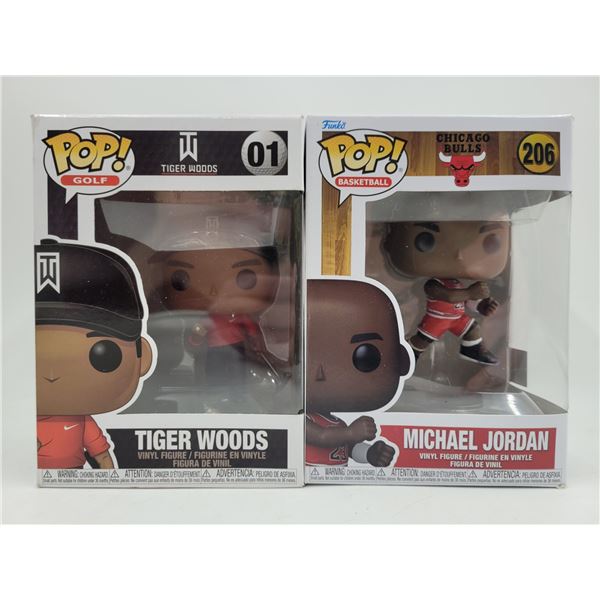 Tiger Woods & Chicago Bulls Michael Jordan Funko Pop! Vinyl Figures