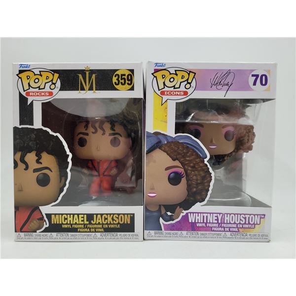 Michael Jackson & Whitney Houston Funko Pop! Vinyl Figures