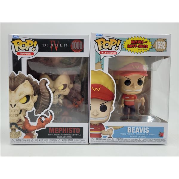 Diablo IV Mephisto & Beavis and Butt-Head's Beavis Funko Pop! Vinyl Figures
