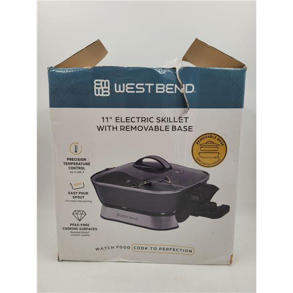West Bend 11" Electric Skillet w/ Removable Base