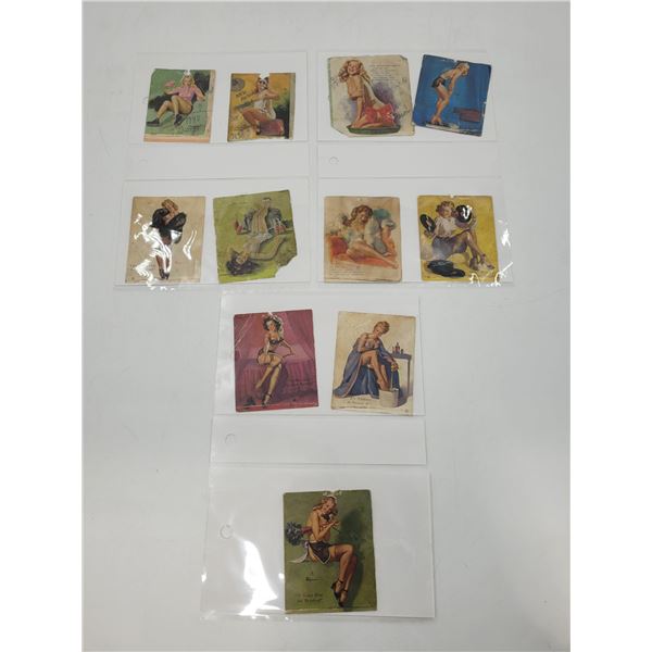 Lot of Small VTG Pin-Up Girl Prints