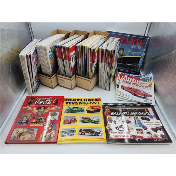 Collectible Magazine & Book Lot w/ Automobile Magazines, Coca-Cola Book, & More