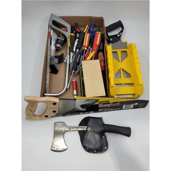 Assorted Tool Lot w/ Saws, Screwdrivers, & More