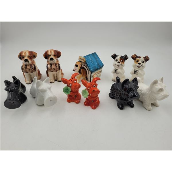 Dog-Themed Salt & Pepper Shaker Lot
