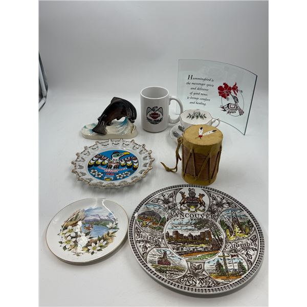 Lot of BC Collectibles w/ Figurine, Mini Drum, Teacup/Saucer, & More
