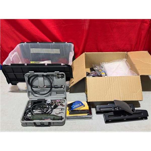 Variety Lot w/ Laser Line Level, Rotary Tool, & More