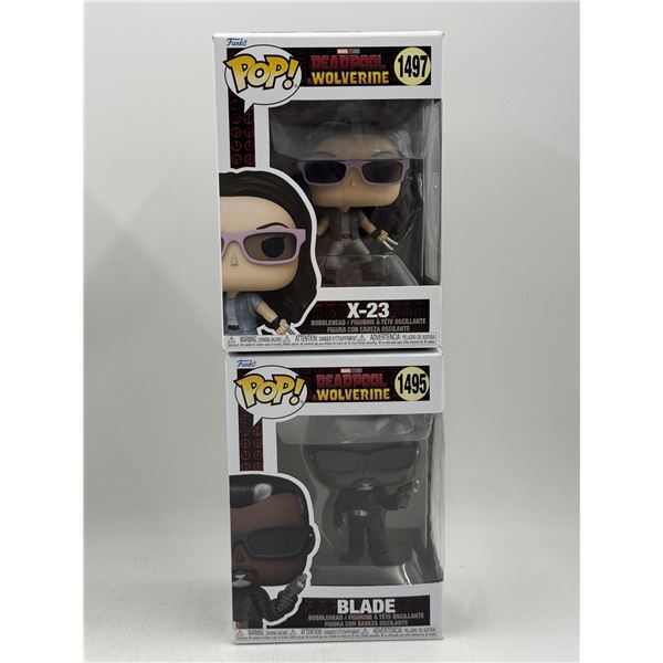 2 Funko Pop! Bobbleheads (Deadpool and Wolverine: X-23 & Blade)