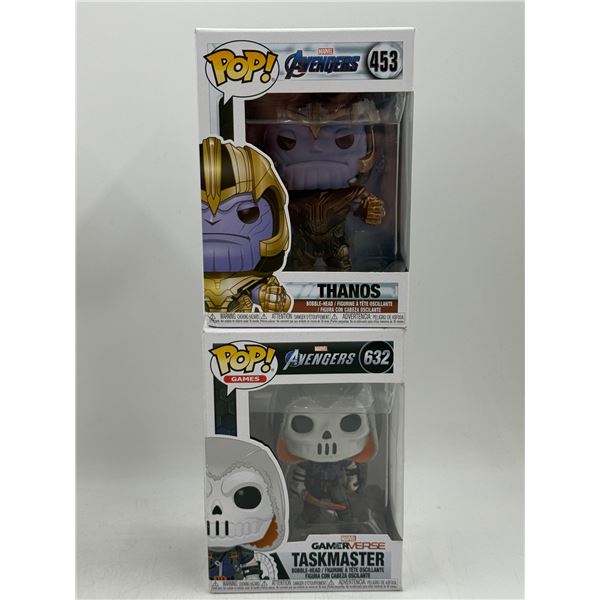 2 Marvel Avengers Funko Pop! Bobbleheads (Thanos & Taskmaster)