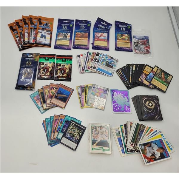 Assorted Trading Cards: Baseball, Yu-Gi-Oh, One Piece, & More